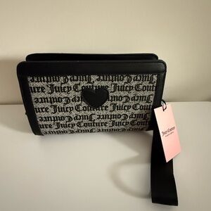 Juicy Couture Monochrome Logo wristlet Bag